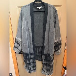 Gray and Black Cardigan